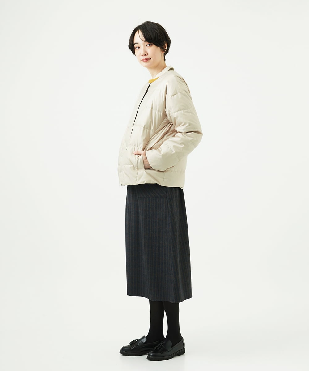 NGDCE51490 GIANNI LO GIUDICE(ジャンニ ロ ジュディチェ) ソフトタフタリバーシブルダウン　 ベージュ