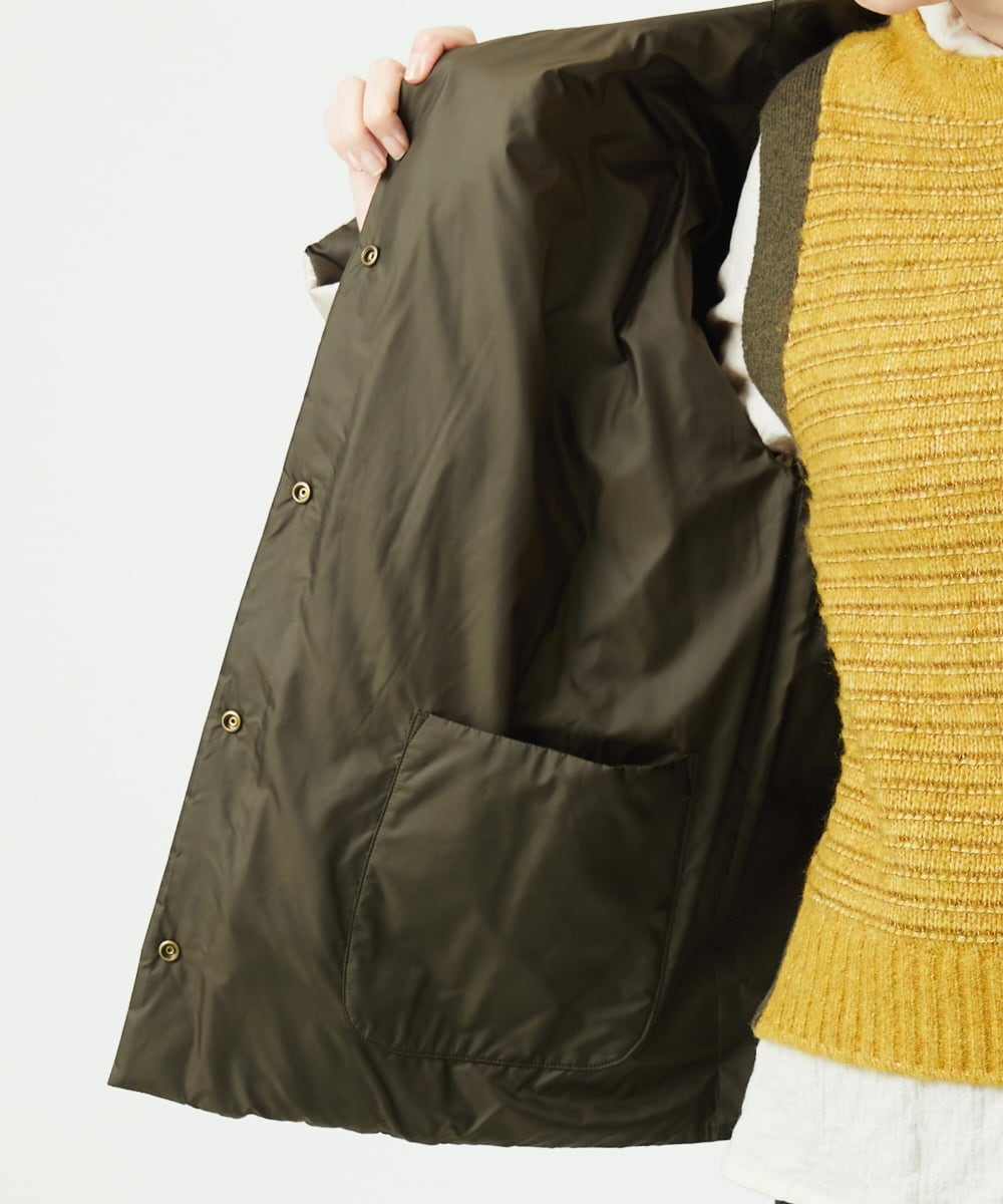 NGDCE51490 GIANNI LO GIUDICE(ジャンニ ロ ジュディチェ) ソフトタフタリバーシブルダウン　 ベージュ