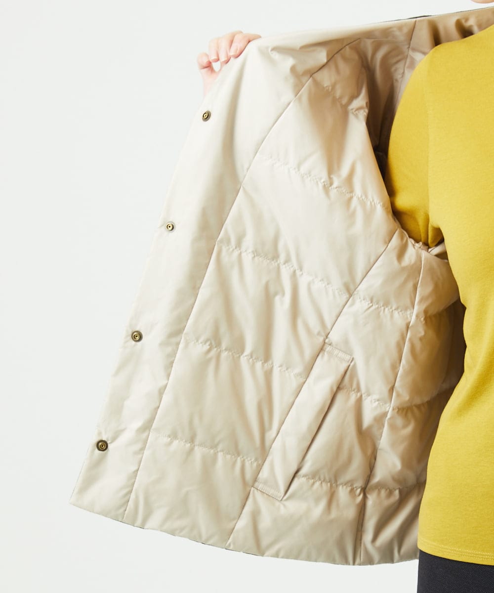 NGDCE51490 GIANNI LO GIUDICE(ジャンニ ロ ジュディチェ) ソフトタフタリバーシブルダウン　 ベージュ