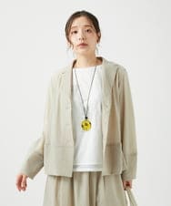 NGDED01450 GIANNI LO GIUDICE(ジャンニ ロ ジュディチェ) [日本製]クレイペーパーナイロンジャケット ベージュ