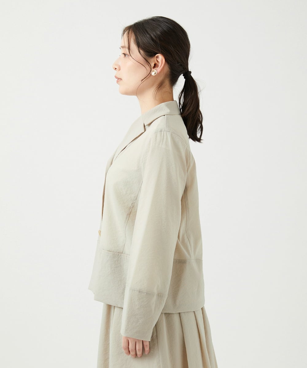 NGDED01450 GIANNI LO GIUDICE(ジャンニ ロ ジュディチェ) [日本製]クレイペーパーナイロンジャケット ベージュ