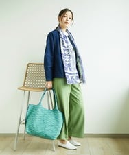 NGDED10330 GIANNI LO GIUDICE(ジャンニ ロ ジュディチェ) [洗える]二重織ガーゼデニム製品染めブルゾン ネイビー