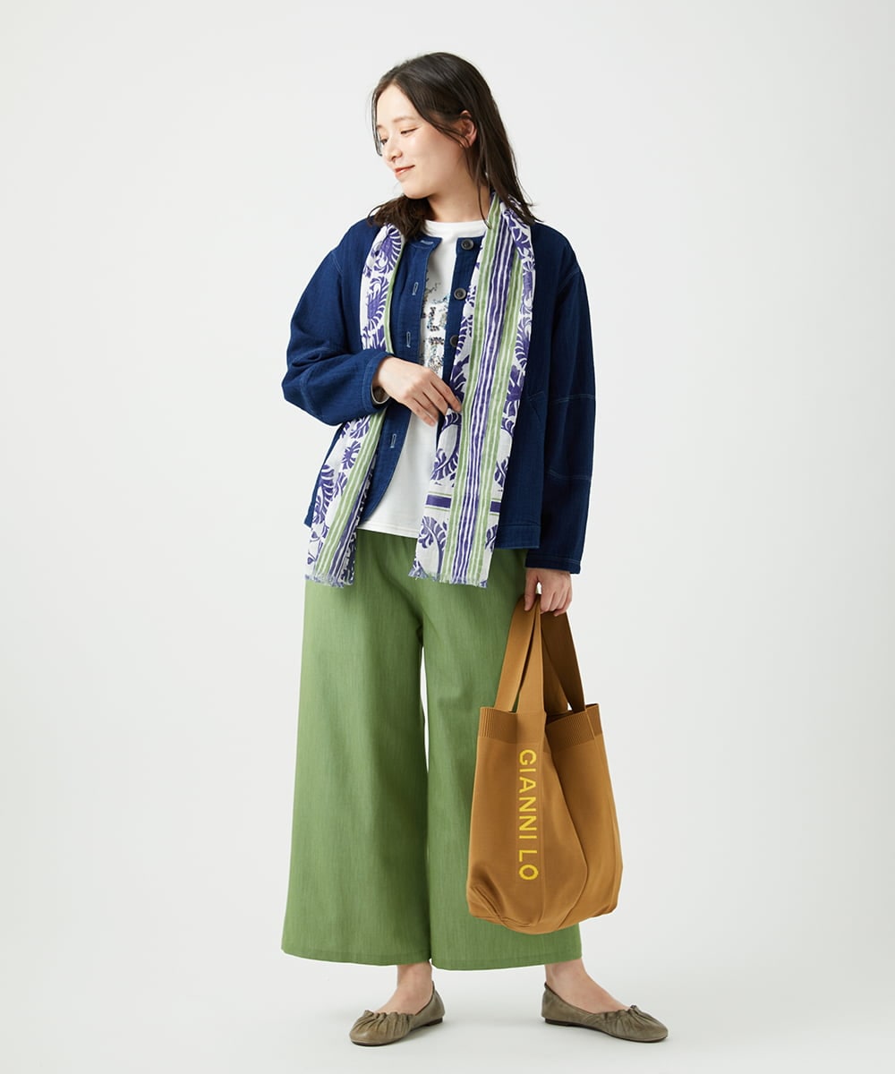 NGDED10330 GIANNI LO GIUDICE(ジャンニ ロ ジュディチェ) [洗える]二重織ガーゼデニム製品染めブルゾン ネイビー