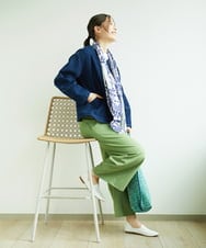 NGDED10330 GIANNI LO GIUDICE(ジャンニ ロ ジュディチェ) [洗える]二重織ガーゼデニム製品染めブルゾン ネイビー