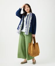 NGDED10330 GIANNI LO GIUDICE(ジャンニ ロ ジュディチェ) [洗える]二重織ガーゼデニム製品染めブルゾン ネイビー