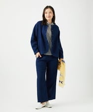 NGDED10330 GIANNI LO GIUDICE(ジャンニ ロ ジュディチェ) [洗える]二重織ガーゼデニム製品染めブルゾン ネイビー