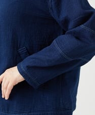 NGDED10330 GIANNI LO GIUDICE(ジャンニ ロ ジュディチェ) [洗える]二重織ガーゼデニム製品染めブルゾン ネイビー