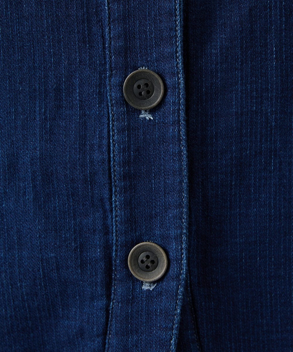 NGDED10330 GIANNI LO GIUDICE(ジャンニ ロ ジュディチェ) [洗える]二重織ガーゼデニム製品染めブルゾン ネイビー