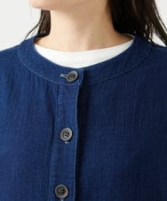 NGDED10330 GIANNI LO GIUDICE(ジャンニ ロ ジュディチェ) [洗える]二重織ガーゼデニム製品染めブルゾン ネイビー