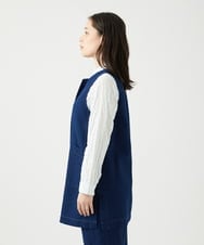 NGDEF15330 GIANNI LO GIUDICE(ジャンニ ロ ジュディチェ) [洗える]二重織ガーゼデニム製品染めジレ ネイビー