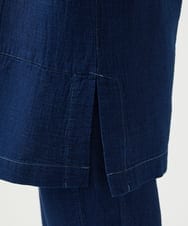 NGDEF15330 GIANNI LO GIUDICE(ジャンニ ロ ジュディチェ) [洗える]二重織ガーゼデニム製品染めジレ ネイビー