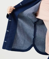 NGDEF16390 GIANNI LO GIUDICE(ジャンニ ロ ジュディチェ) [洗える]二重織ガーゼデニム製品染めフード付きブルゾン ネイビー