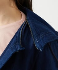 NGDEF16390 GIANNI LO GIUDICE(ジャンニ ロ ジュディチェ) [洗える]二重織ガーゼデニム製品染めフード付きブルゾン ネイビー