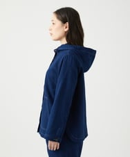 NGDEF16390 GIANNI LO GIUDICE(ジャンニ ロ ジュディチェ) [洗える]二重織ガーゼデニム製品染めフード付きブルゾン ネイビー