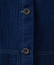 NGDEF16390 GIANNI LO GIUDICE(ジャンニ ロ ジュディチェ) [洗える]二重織ガーゼデニム製品染めフード付きブルゾン ネイビー