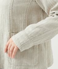 NGDEF17430 GIANNI LO GIUDICE(ジャンニ ロ ジュディチェ) 綿麻ヘリンボーンジャケット ベージュ