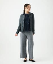 NGDEF17430 GIANNI LO GIUDICE(ジャンニ ロ ジュディチェ) 綿麻ヘリンボーンジャケット ブラック