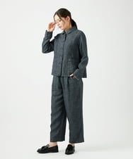 NGDEF17430 GIANNI LO GIUDICE(ジャンニ ロ ジュディチェ) 綿麻ヘリンボーンジャケット ブラック