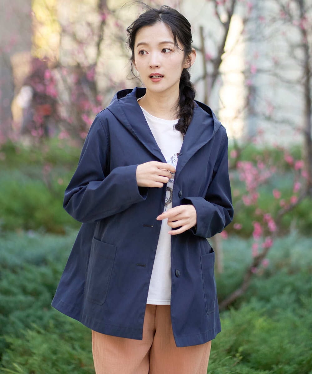 NGDEF18360 GIANNI LO GIUDICE(ジャンニ ロ ジュディチェ) シャンブレーリバーコート ネイビー