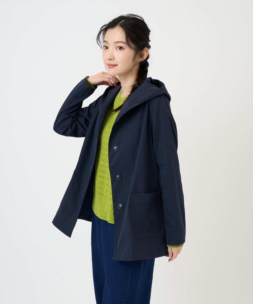 NGDEF18360 GIANNI LO GIUDICE(ジャンニ ロ ジュディチェ) シャンブレーリバーコート ネイビー