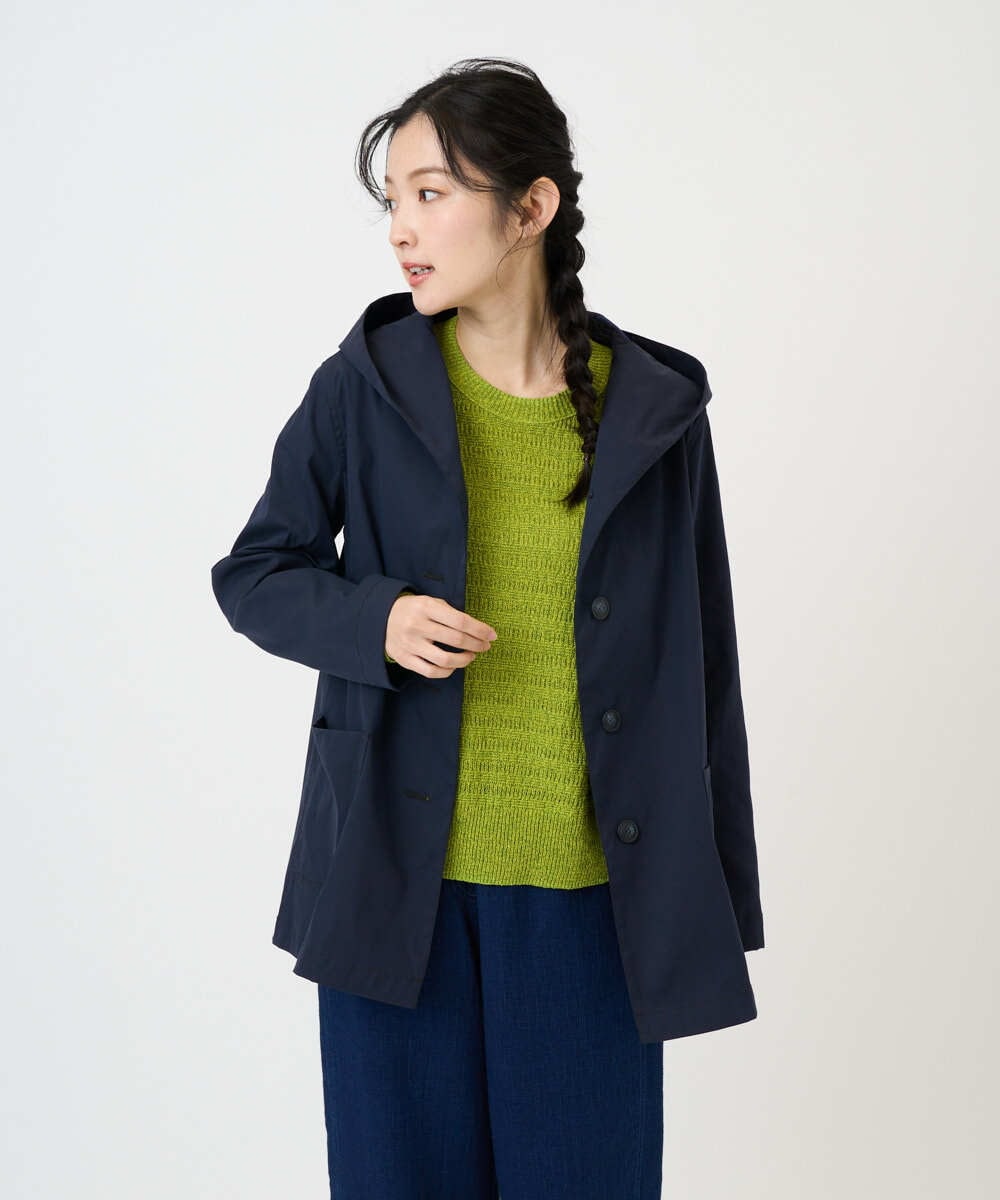 NGDEF18360 GIANNI LO GIUDICE(ジャンニ ロ ジュディチェ) シャンブレーリバーコート ネイビー