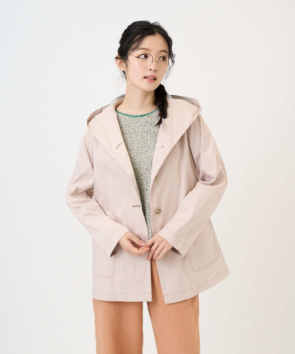 NGDEF18360 GIANNI LO GIUDICE(ジャンニ ロ ジュディチェ) シャンブレーリバーコート ピンクベージュ