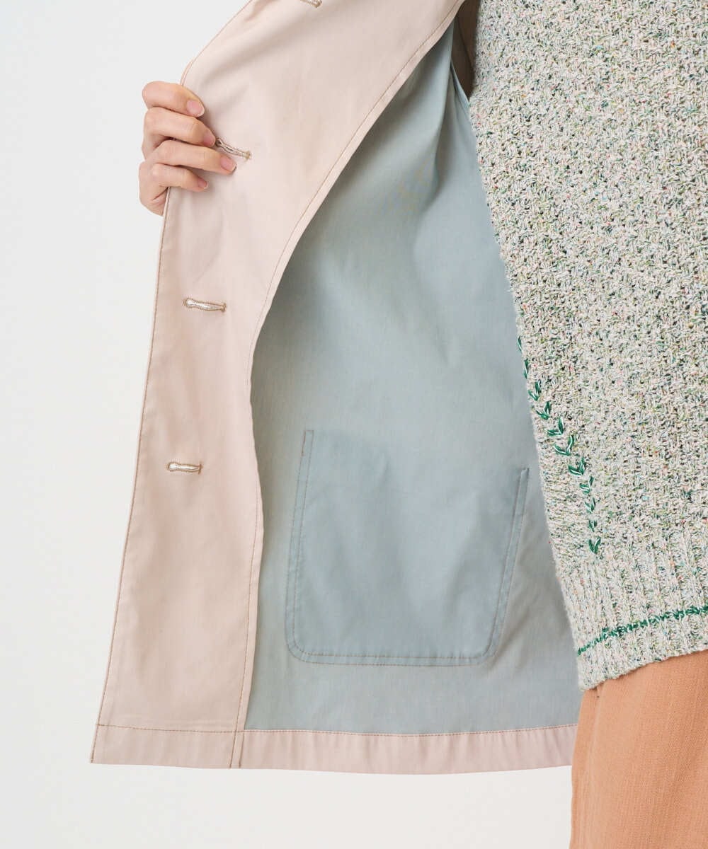 NGDEF18360 GIANNI LO GIUDICE(ジャンニ ロ ジュディチェ) シャンブレーリバーコート ピンクベージュ