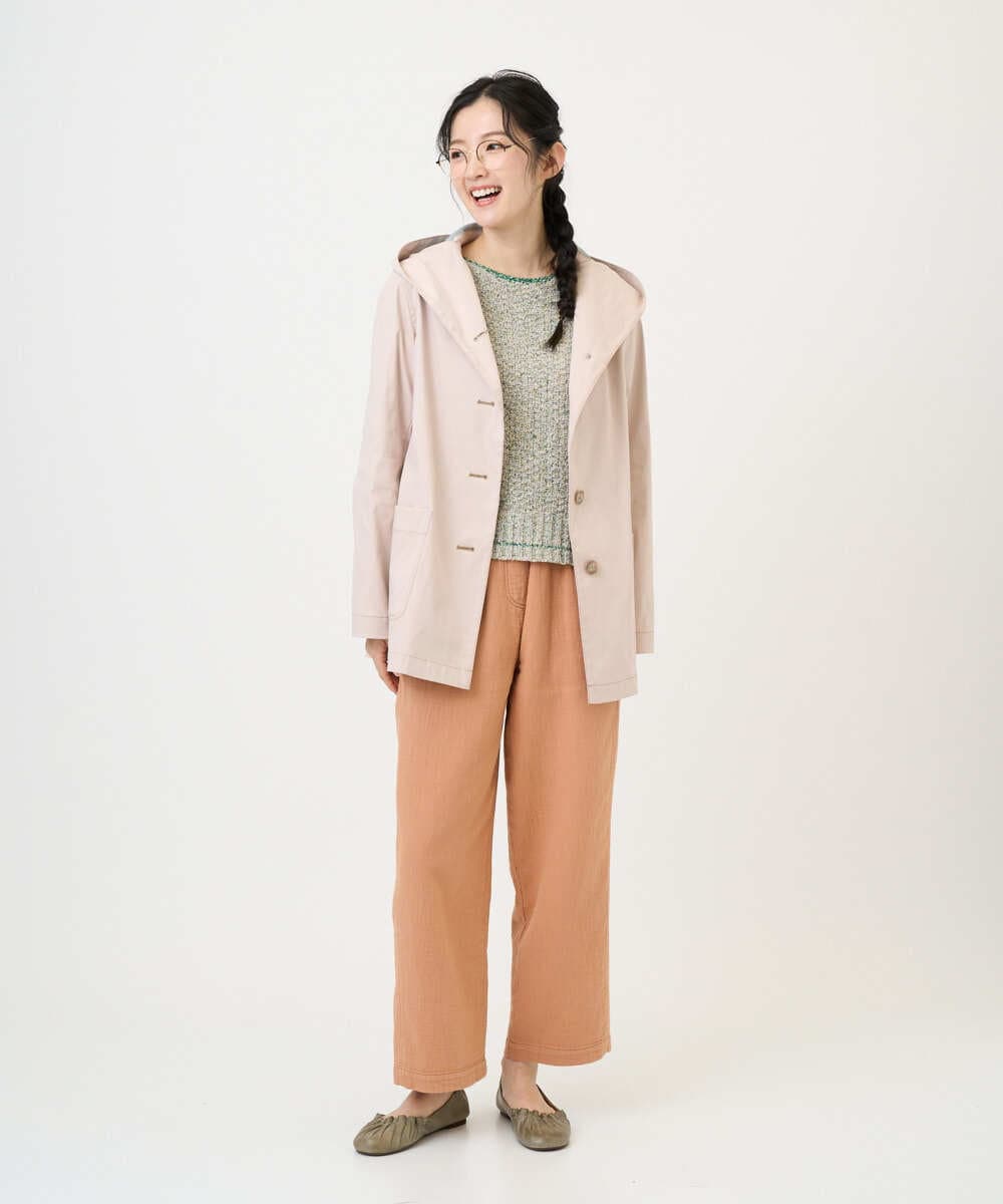 NGDEF18360 GIANNI LO GIUDICE(ジャンニ ロ ジュディチェ) シャンブレーリバーコート ピンクベージュ