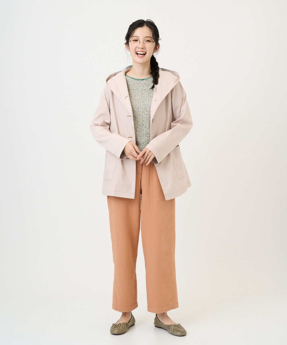 NGDEF18360 GIANNI LO GIUDICE(ジャンニ ロ ジュディチェ) シャンブレーリバーコート ピンクベージュ