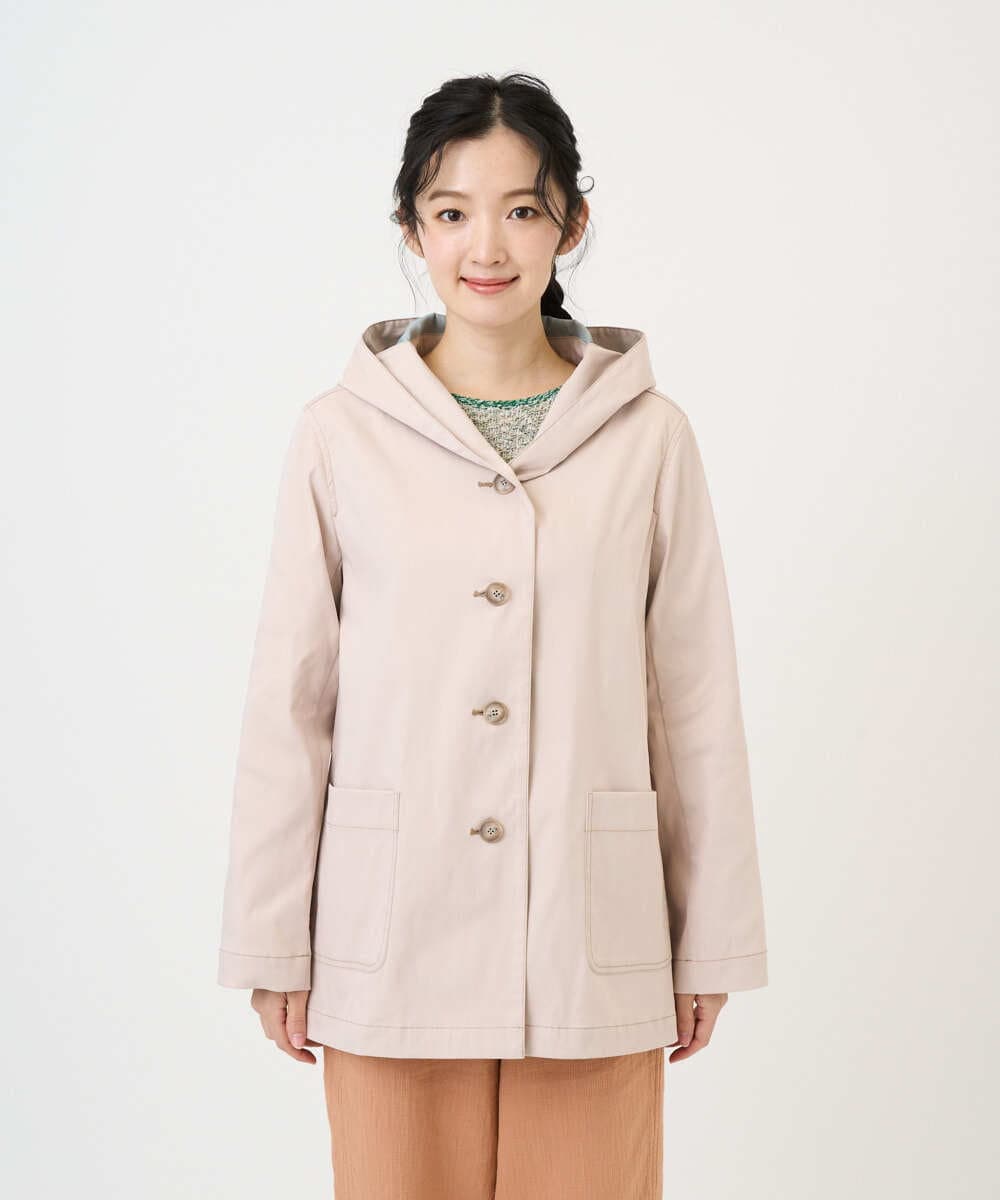 NGDEF18360 GIANNI LO GIUDICE(ジャンニ ロ ジュディチェ) シャンブレーリバーコート ピンクベージュ