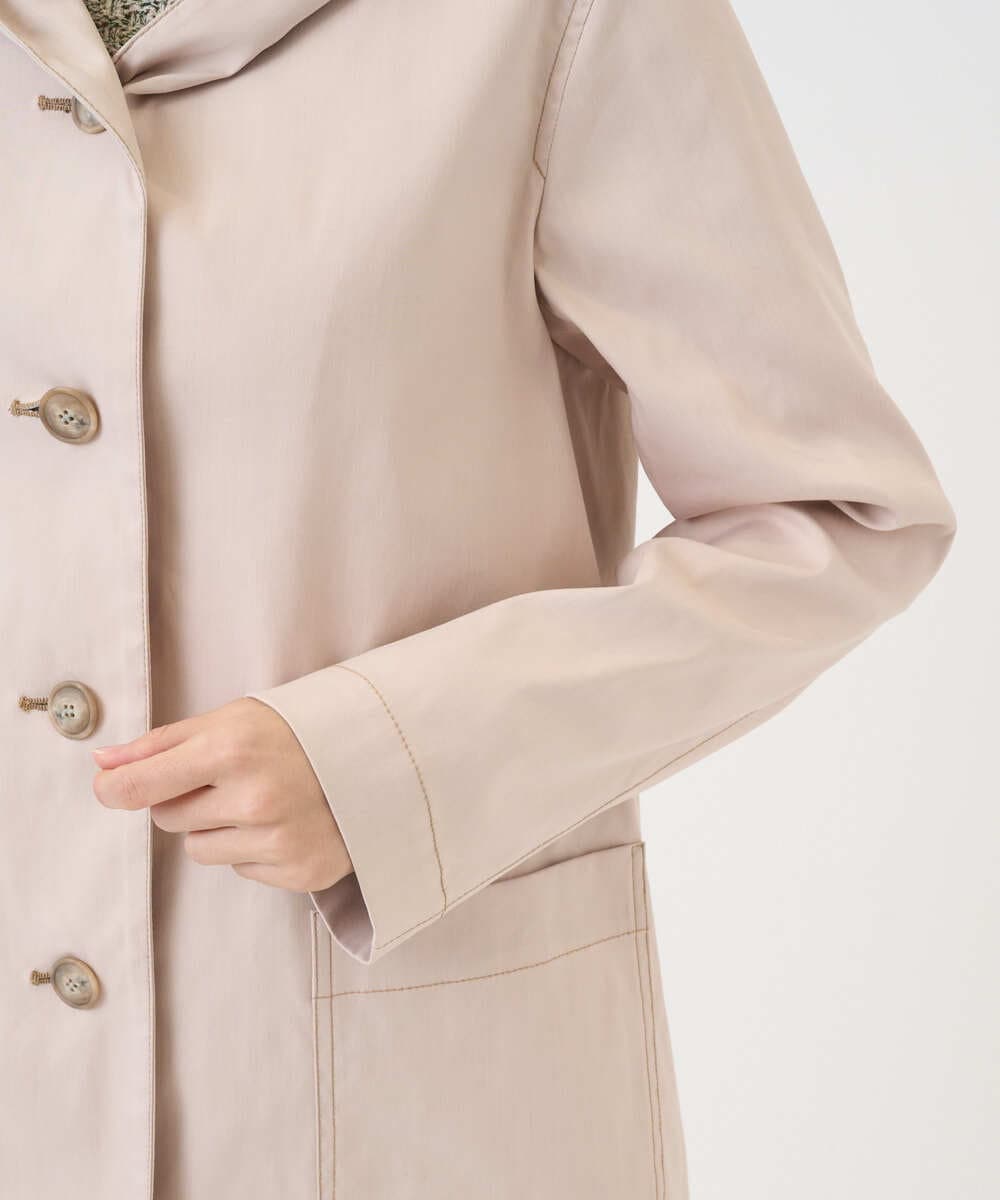 NGDEF18360 GIANNI LO GIUDICE(ジャンニ ロ ジュディチェ) シャンブレーリバーコート ピンクベージュ