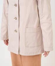 NGDEF18360 GIANNI LO GIUDICE(ジャンニ ロ ジュディチェ) シャンブレーリバーコート ピンクベージュ