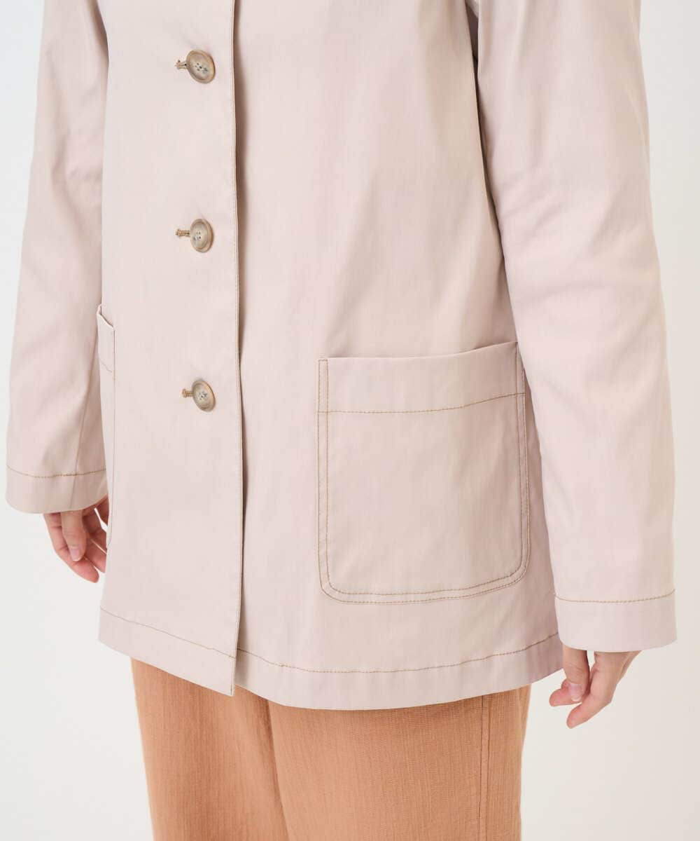 NGDEF18360 GIANNI LO GIUDICE(ジャンニ ロ ジュディチェ) シャンブレーリバーコート ピンクベージュ