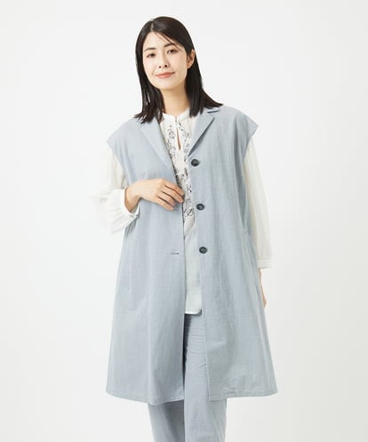 NGDGA30360 GIANNI LO GIUDICE [洗える]コットンナイロンカノコ編みロングジレ