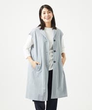 NGDGA30360 GIANNI LO GIUDICE(ジャンニ ロ ジュディチェ) [洗える]コットンナイロンカノコ編みロングジレ ライトグレー