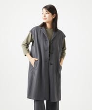 NGDGA30360 GIANNI LO GIUDICE(ジャンニ ロ ジュディチェ) [洗える]コットンナイロンカノコ編みロングジレ ダークグレー