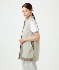 NGDGB01360 GIANNI LO GIUDICE(ジャンニ ロ ジュディチェ) マイクロストライプストレッチロングジレ ベージュ