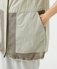 NGDGB01360 GIANNI LO GIUDICE(ジャンニ ロ ジュディチェ) マイクロストライプストレッチロングジレ ベージュ