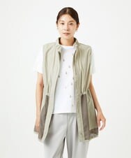 NGDGB01360 GIANNI LO GIUDICE(ジャンニ ロ ジュディチェ) マイクロストライプストレッチロングジレ ベージュ