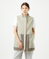 NGDGB01360 GIANNI LO GIUDICE(ジャンニ ロ ジュディチェ) マイクロストライプストレッチロングジレ ベージュ