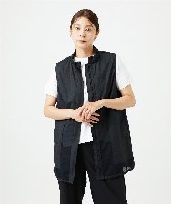 NGDGB01360 GIANNI LO GIUDICE(ジャンニ ロ ジュディチェ) マイクロストライプストレッチロングジレ ブラック