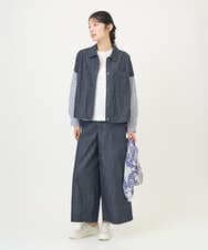 NGDGD20390 GIANNI LO GIUDICE(ジャンニ ロ ジュディチェ) [洗える]スラブシャンブレーデニムブルゾン ネイビー