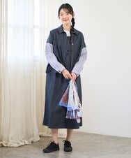 NGDGD20390 GIANNI LO GIUDICE(ジャンニ ロ ジュディチェ) [洗える]スラブシャンブレーデニムブルゾン ネイビー