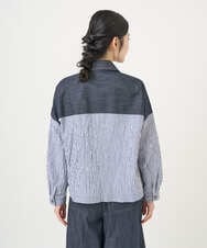 NGDGD20390 GIANNI LO GIUDICE(ジャンニ ロ ジュディチェ) [洗える]スラブシャンブレーデニムブルゾン ネイビー