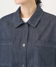 NGDGD20390 GIANNI LO GIUDICE(ジャンニ ロ ジュディチェ) [洗える]スラブシャンブレーデニムブルゾン ネイビー