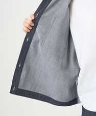 NGDGD20390 GIANNI LO GIUDICE(ジャンニ ロ ジュディチェ) [洗える]スラブシャンブレーデニムブルゾン ネイビー