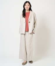 NGDGE40430 GIANNI LO GIUDICE(ジャンニ ロ ジュディチェ) [洗える]デニム調リネンジャケット ネイビー