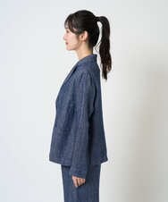 NGDGE40430 GIANNI LO GIUDICE(ジャンニ ロ ジュディチェ) [洗える]デニム調リネンジャケット ネイビー