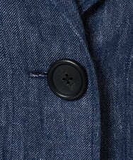 NGDGE40430 GIANNI LO GIUDICE(ジャンニ ロ ジュディチェ) [洗える]デニム調リネンジャケット ネイビー