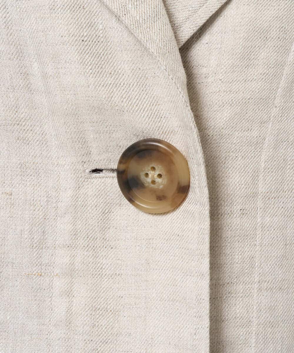 NGDGE40430 GIANNI LO GIUDICE(ジャンニ ロ ジュディチェ) [洗える]デニム調リネンジャケット ネイビー